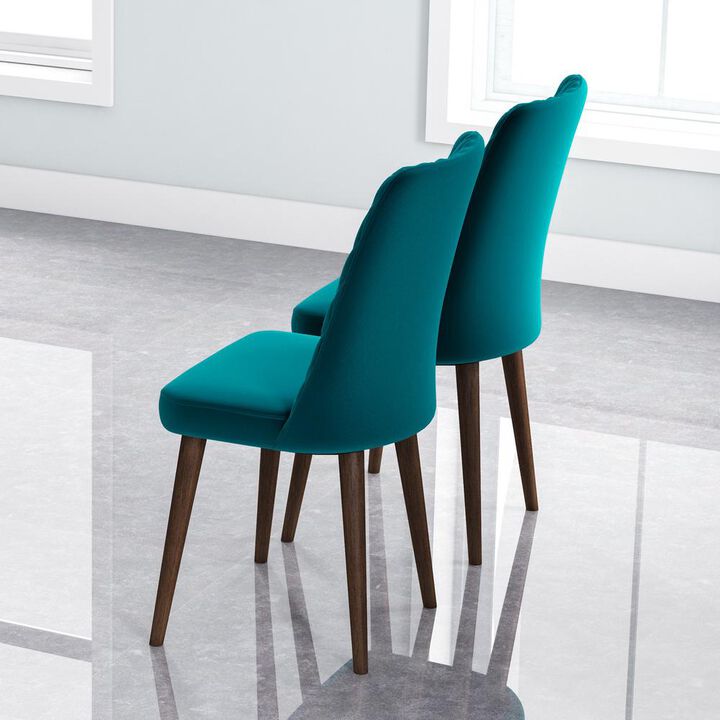 Ashcroft Furniture Co Katie Mid-Century Modern Velvet Dining Chair (Set of 2)