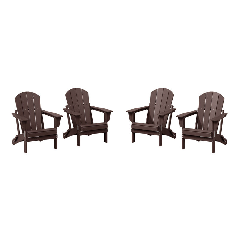 WestinTrends Westintrends 4-Piece set outdoor folding Poly Adirondack chair