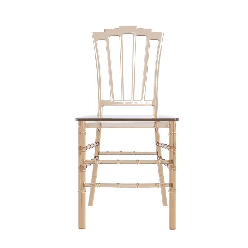 LeisureMod Synth Series Modern Dining Chair in Amber