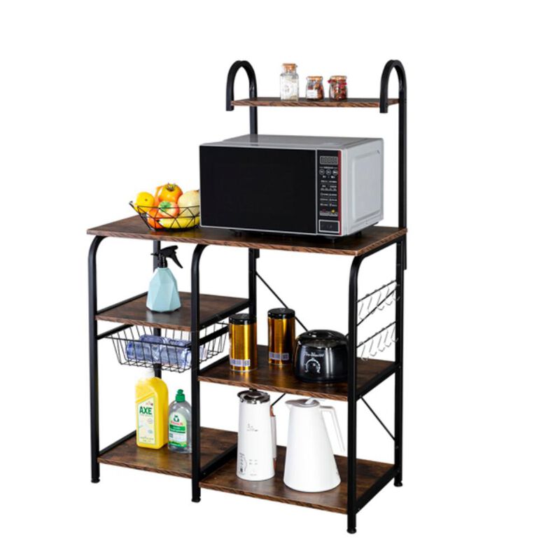 Kitchen Baker's Rack Utility Storage Shelf for Microwave & Organization