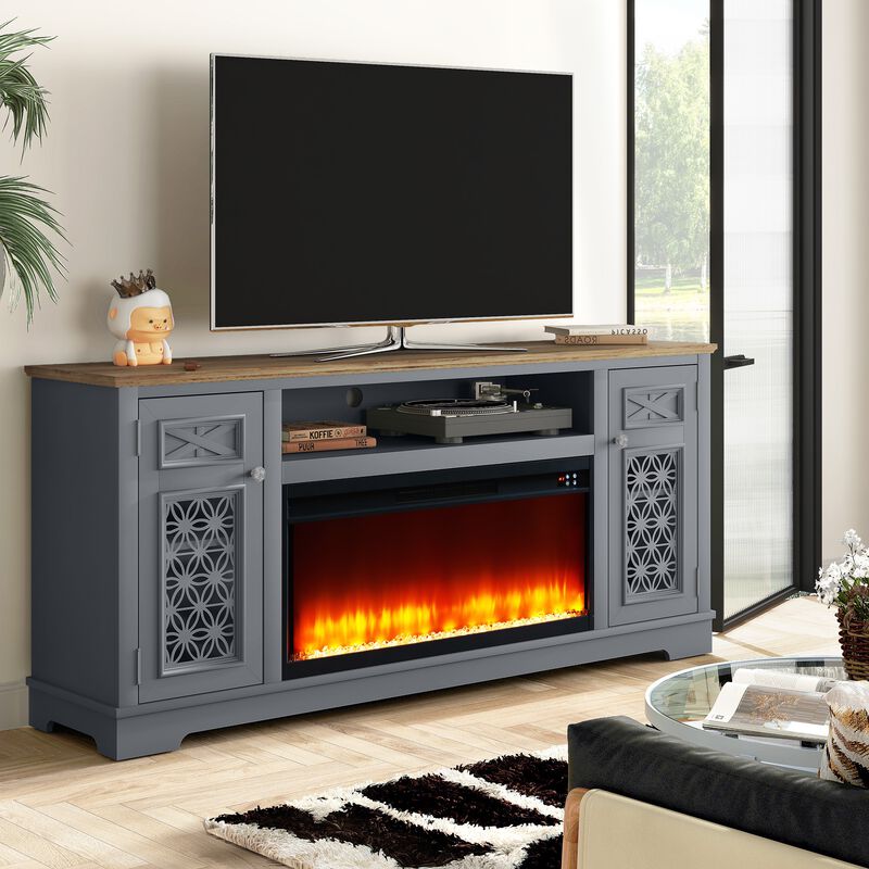 FESTIVO Stylish 70" TV Stand with Storage for TVs up to 80"