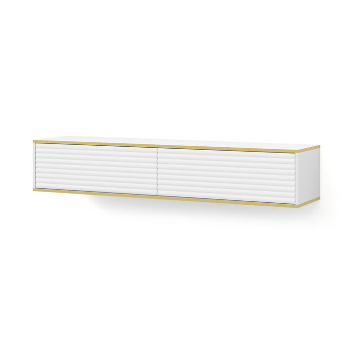 TV Cabinet SUBI 70.87 in - Hanging - White Matt