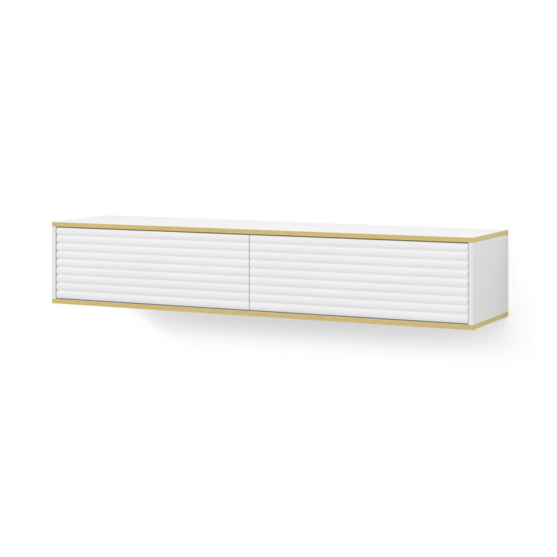 TV Cabinet SUBI 70.87 in - Hanging - White Matt