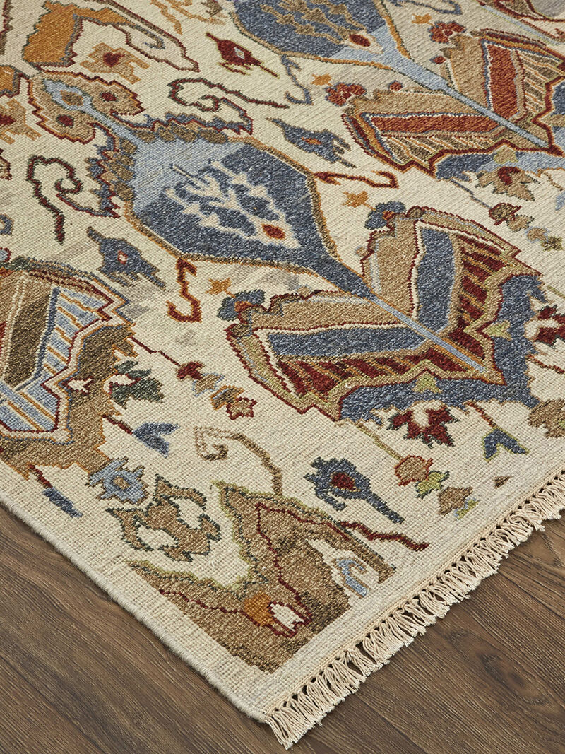 Leylan 0563F 9'6" x 13'6" Tan/Ivory/Orange Rug