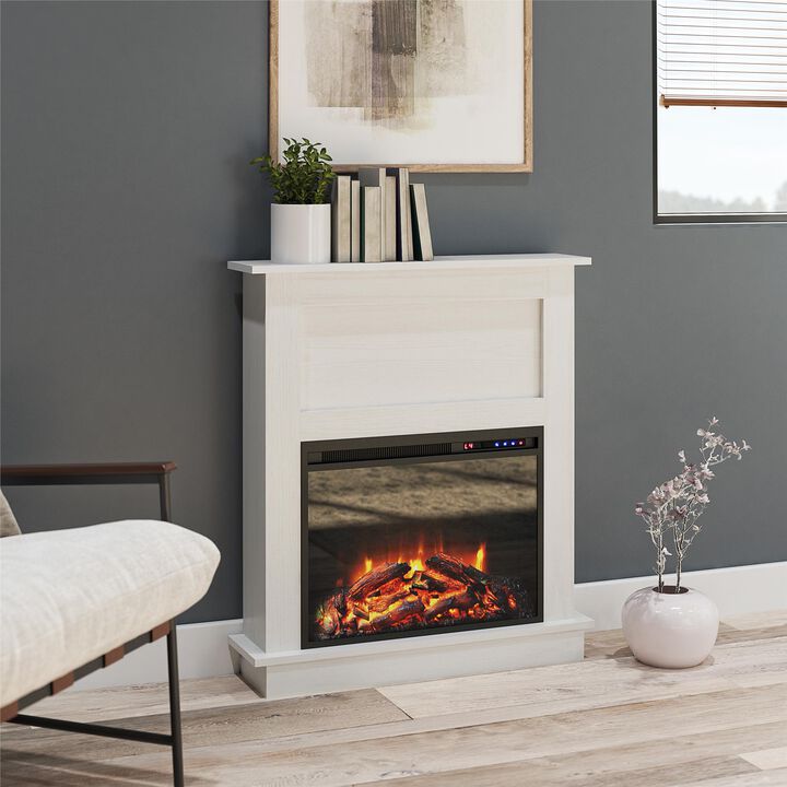 Ameriwood Home Ellsworth Fireplace Space Heater with Mantel