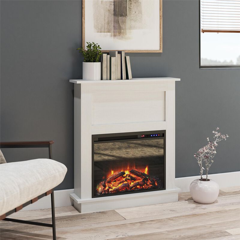 Ameriwood Home Ellsworth Fireplace Space Heater with Mantel