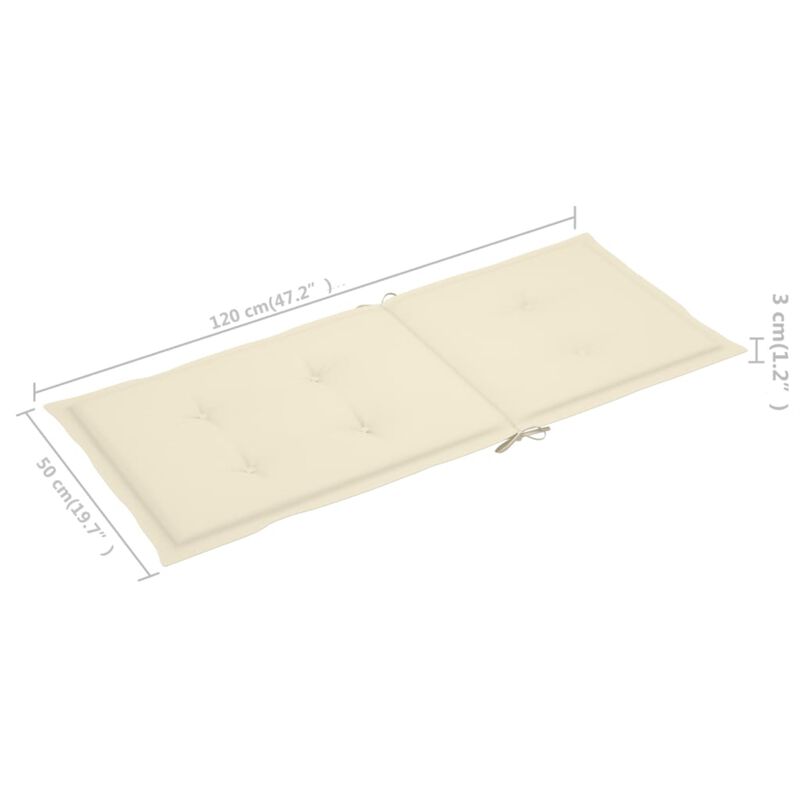 vidaXL Garden Chair Cushions 6 pcs Cream 47.2"x19.7"x1.6"