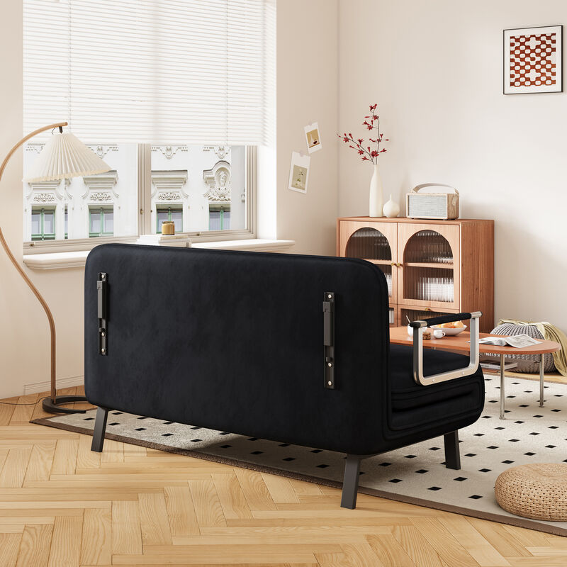 Merax Tri-Fold Sleeper Sofa  Loveseat with Adjustable Backrest