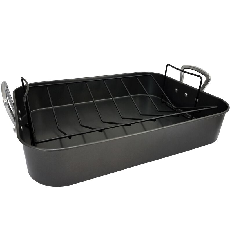Gibson Home Broxton 2 Piece Turkey Roaster & V-Rack