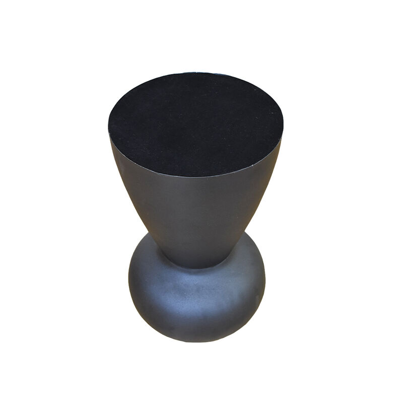 Handmade Aluminium Round Tray Blue Color Side Table
