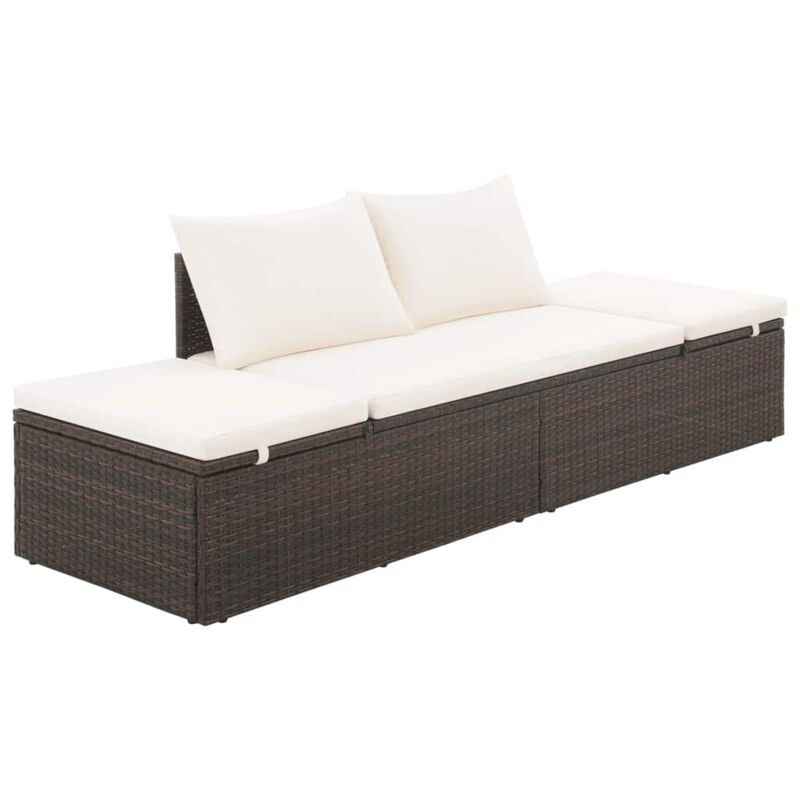 vidaXL Garden Bed Brown 76.8"x23.6" Poly Rattan
