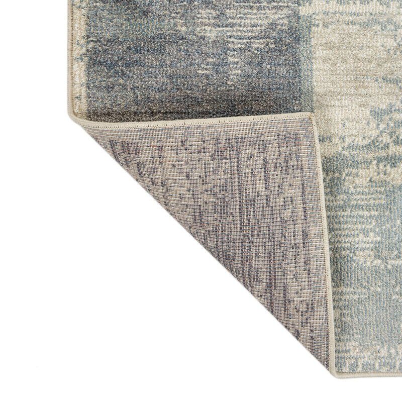 Jordan Aly Light Blue Modern Geometric Area Rug 7'10" x 10'2"