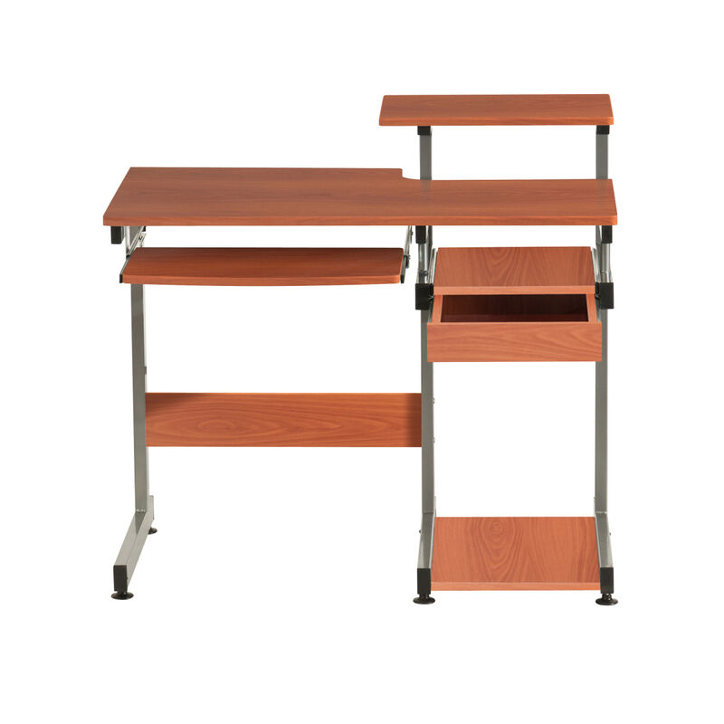 Complete Computer Workstation Desk, Woodgrain
