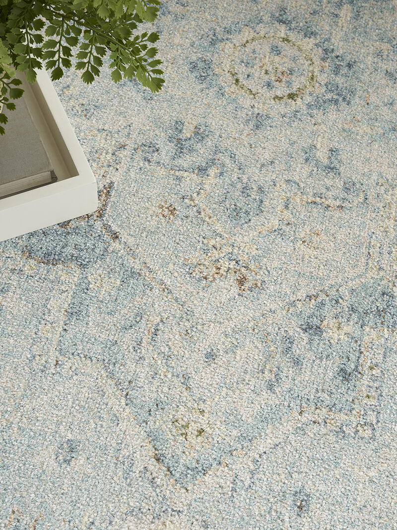 Astra Machine Washable ASW12 Light Blue 7'10" x 10' Rug