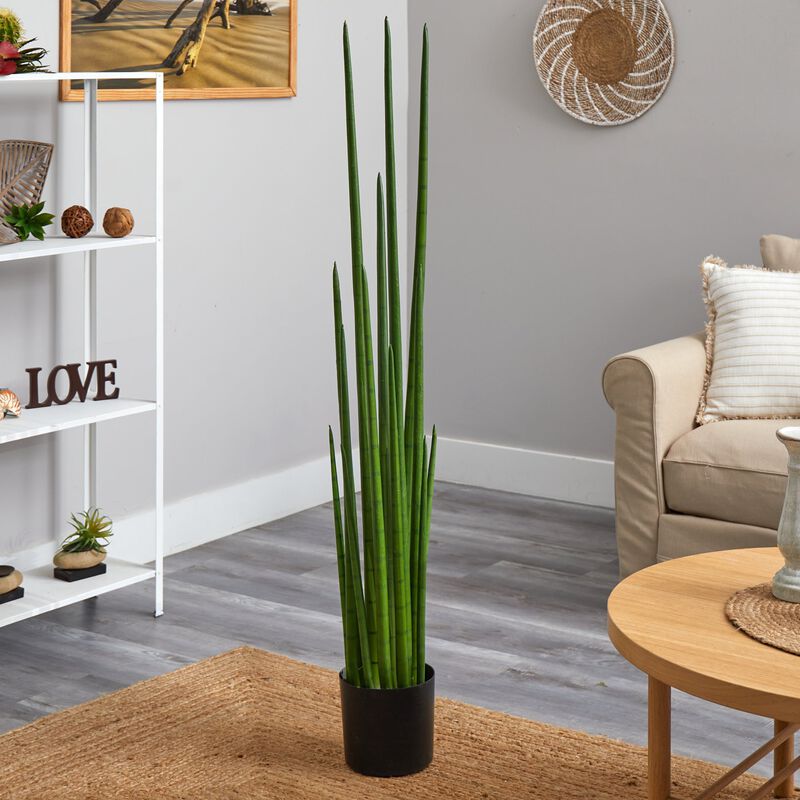 Hivvago 5" Sansevieria Snake Artificial Plant
