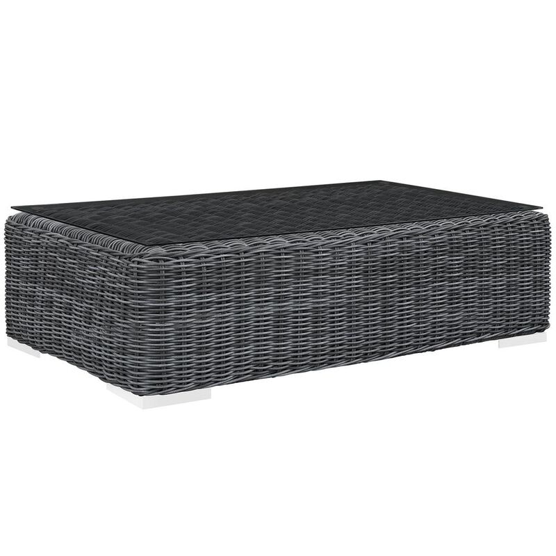 Summon 5 Piece Outdoor Patio Sunbrella Sectional Set - Canvas Navy