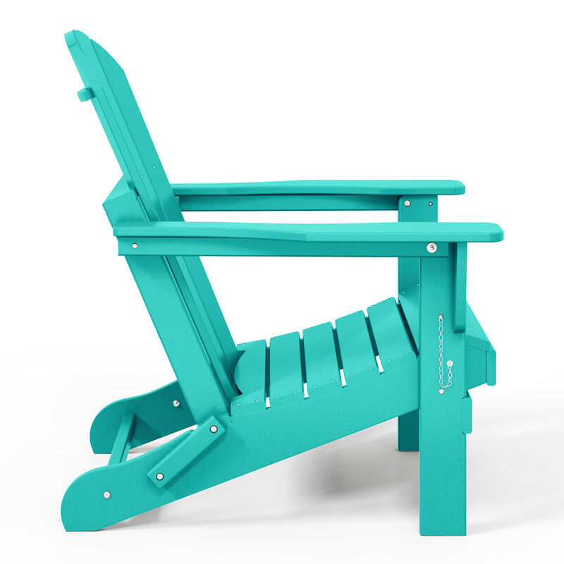 WestinTrends HDPE Outdoor Patio Folding Poly Adirondack Chair