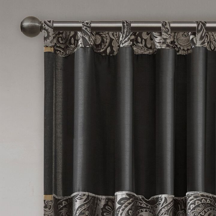 Gracie Mills Thornton Jacquard Curtain Panel Pair - 50x84"