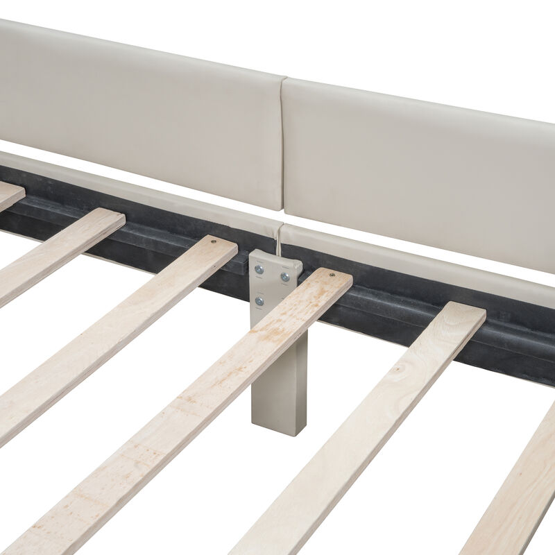 Merax Two in One Upholstered Platform Bed with Storage