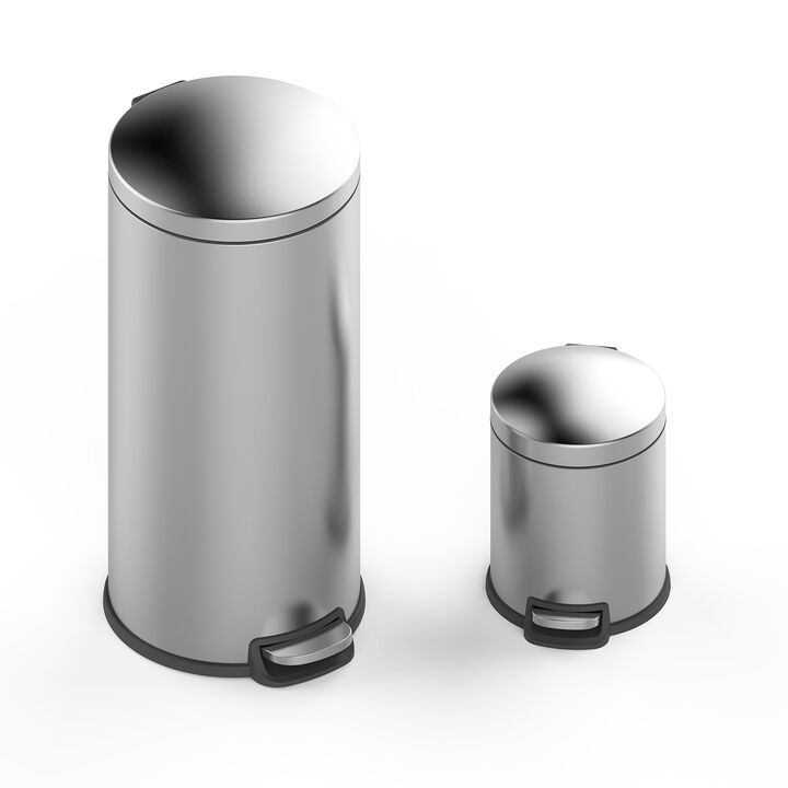 8 Gallon and 1.3 Gallon Trash Can.