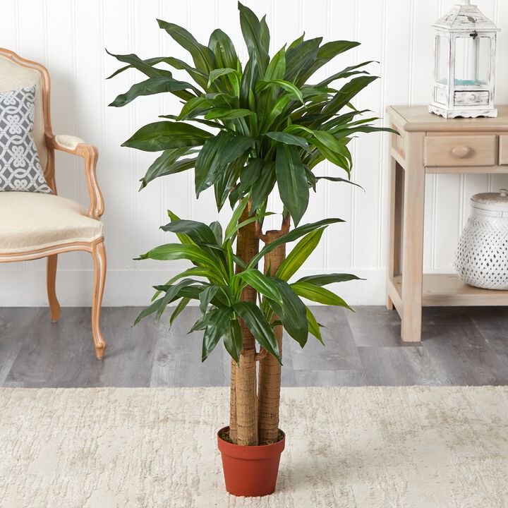 Nearly Natural 4-ft Corn Stalk Dracaena