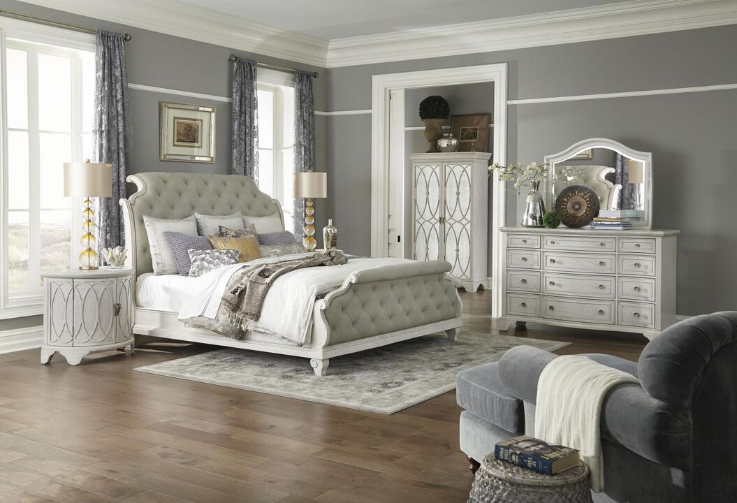Jasper County Honeysuckle Upholstery Queen Bed