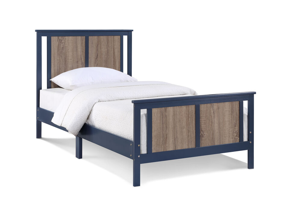 Connelly Twin Bed Midnight Vintage Walnut