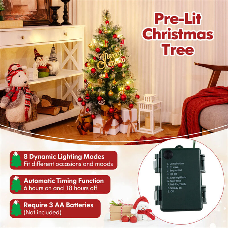 Battery-Operated Tabletop Holiday Decoration Festive & Portable Christmas Accent Piece
