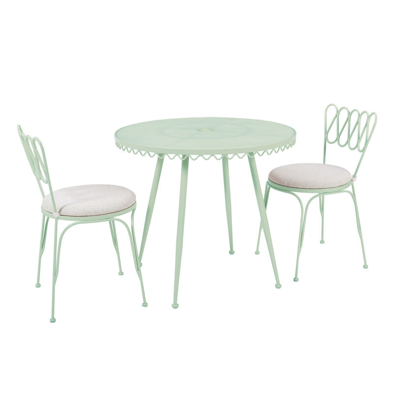 Erica Cream Wrought Iron Outdoor Cafe Table