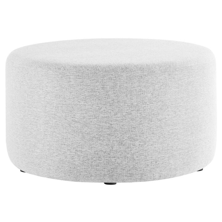 Modway Callum Large 29 Round Woven Heathered Fabric Upholstered Ottoman