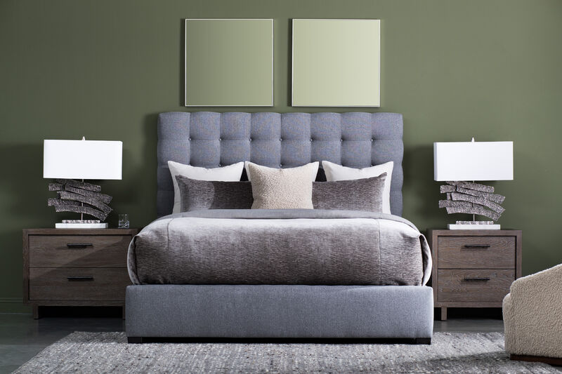 Avery King Fabric Panel Bed