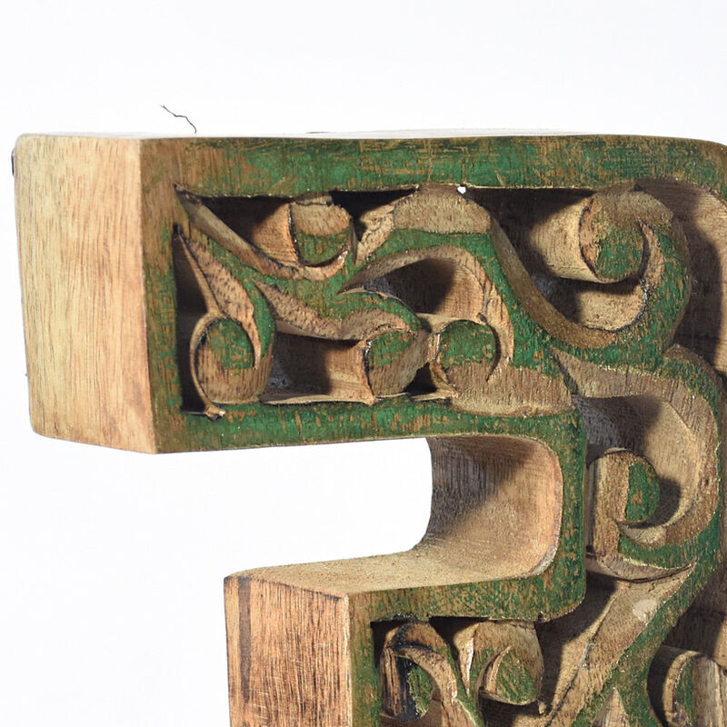 Vintage Natural Gold Handmade Eco-Friendly "3" Numeric Number For Wall Mount & Table Top Décor