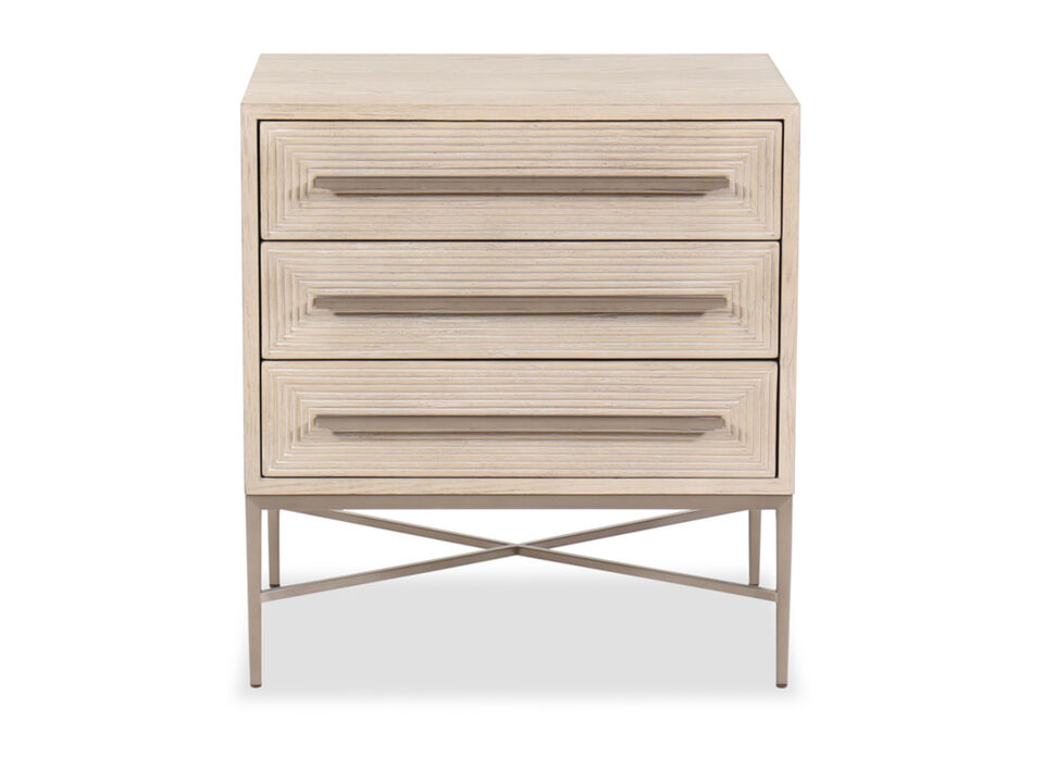 Cascade Three-Drawer Nightstand