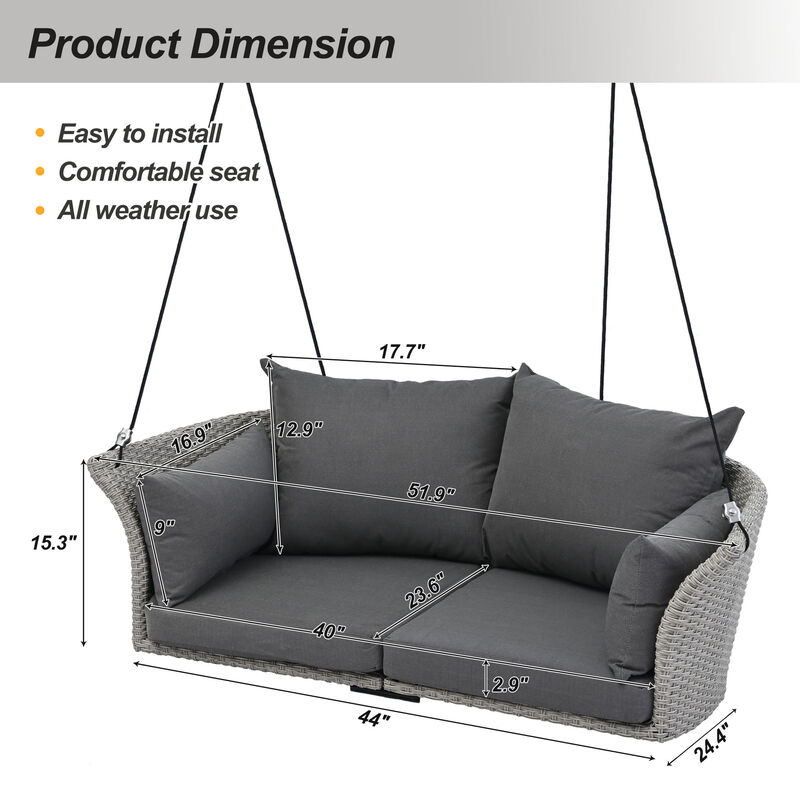 Merax 2-Person Hanging Seat Outdoor Porch Swing
