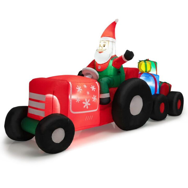 Hivvago 9 Feet Long Christmas Inflatables Santa Claus Decoration with Gifts