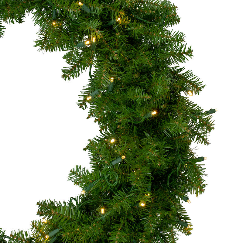 Lighted Northern Pine Artificial Christmas Wreath - 36 inch  Warm Clear LED Lights