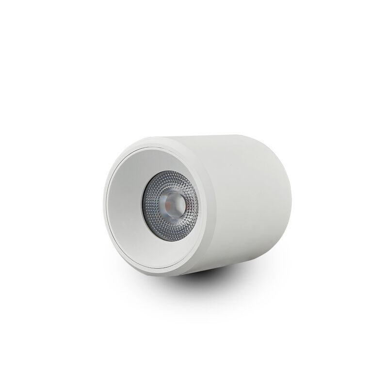 VONN Lighting Round LED Surface Mounted Downlight, Stock Item Beam Angle 33, White