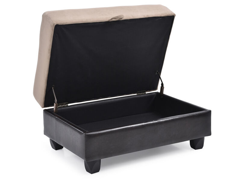 Gallant Microfiber Upholstered Storage Ottoman