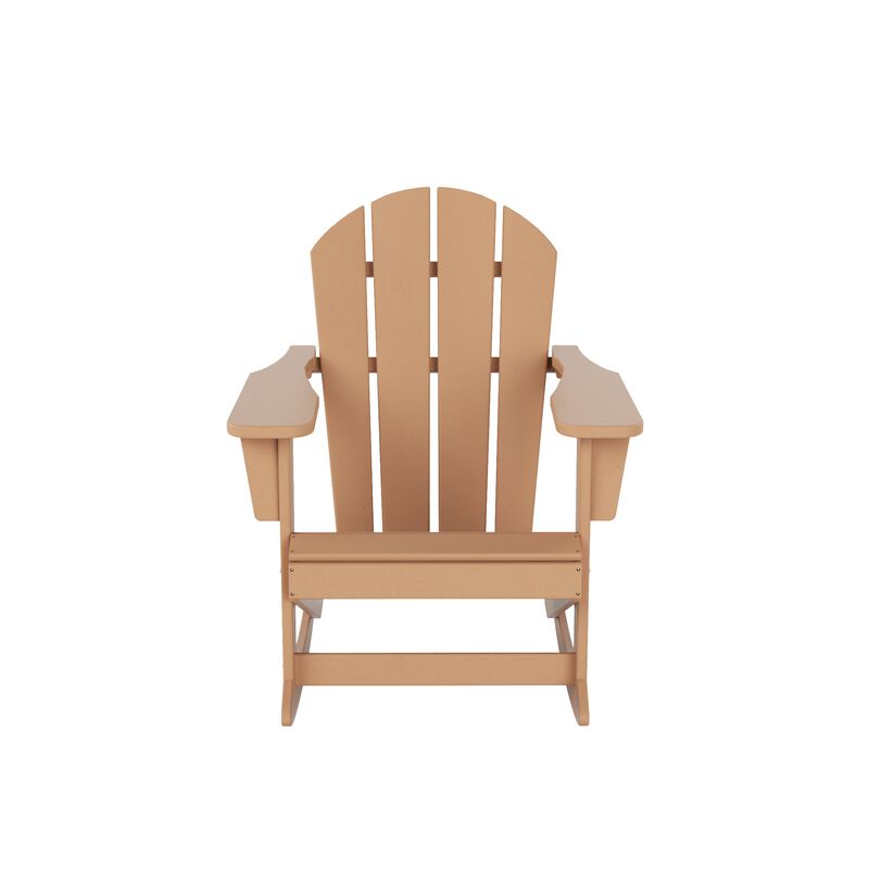 WestinTrends 3-Piece Outdoor Patio Rocking Adirondack Chairs with Side Table Set