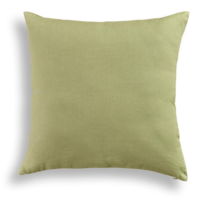 Solino Home Decorative Linen Pillow Cover 20 x 20 Inch - 100% European Flax Throw Pillow Case with Invisible Zipper | Montauk