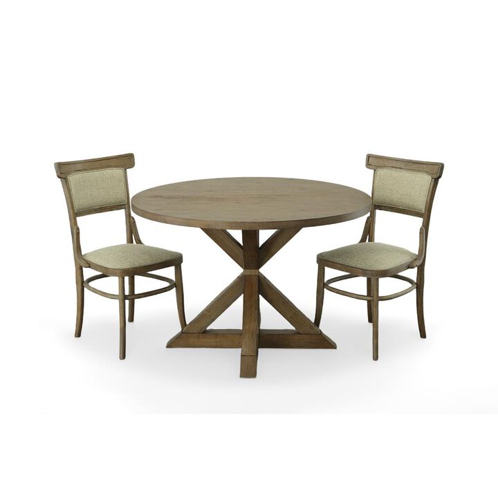 Carolina Living Diana Trestle Base Dining Table - Vintage Walnut