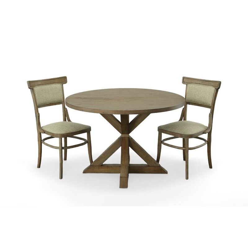 Carolina Living Diana Trestle Base Dining Table - Vintage Walnut