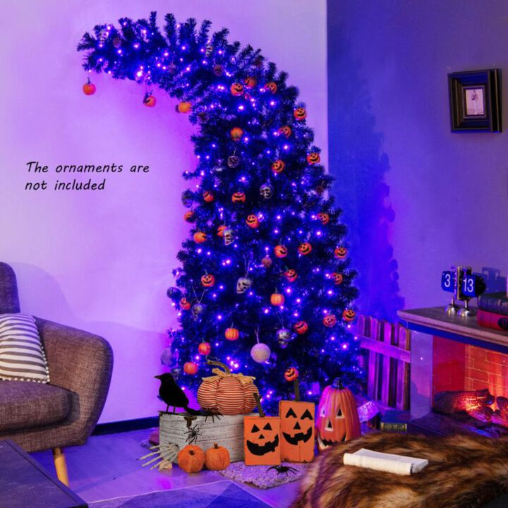 Hivvago 7 Feet Pre-Lit Halloween Tree 8 Flash Modes with 400 Lights