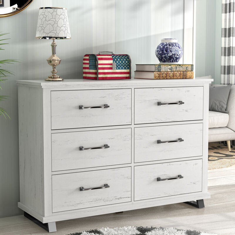 FESTIVO Spacious and Stylish 52" Extra-Wide 6-Drawer Dresser