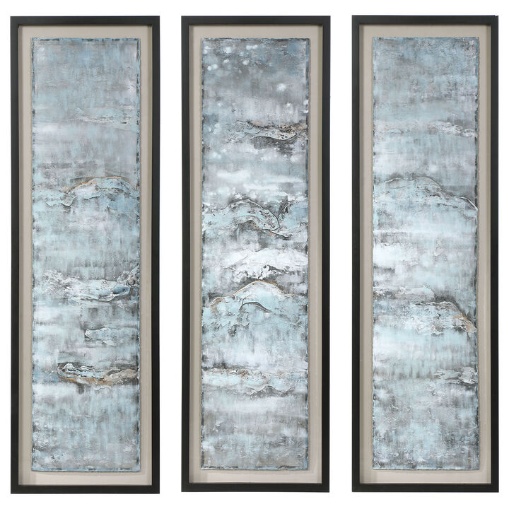 Ocean Swell Painted Metal Art (Set of 3)