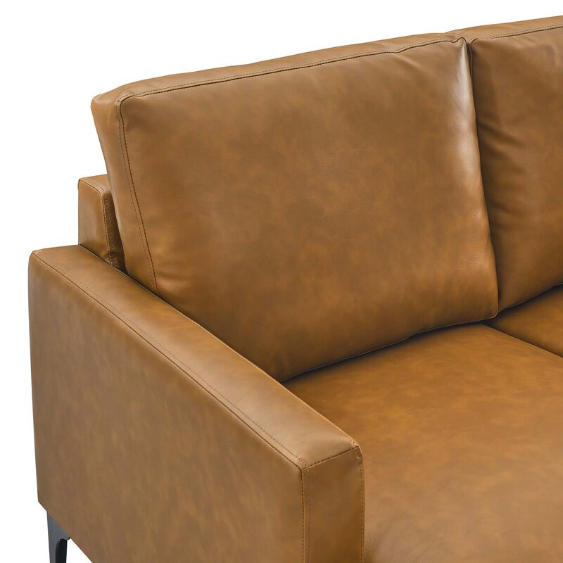 Evermore Vegan Leather Loveseat Tan EEI-6048-TAN