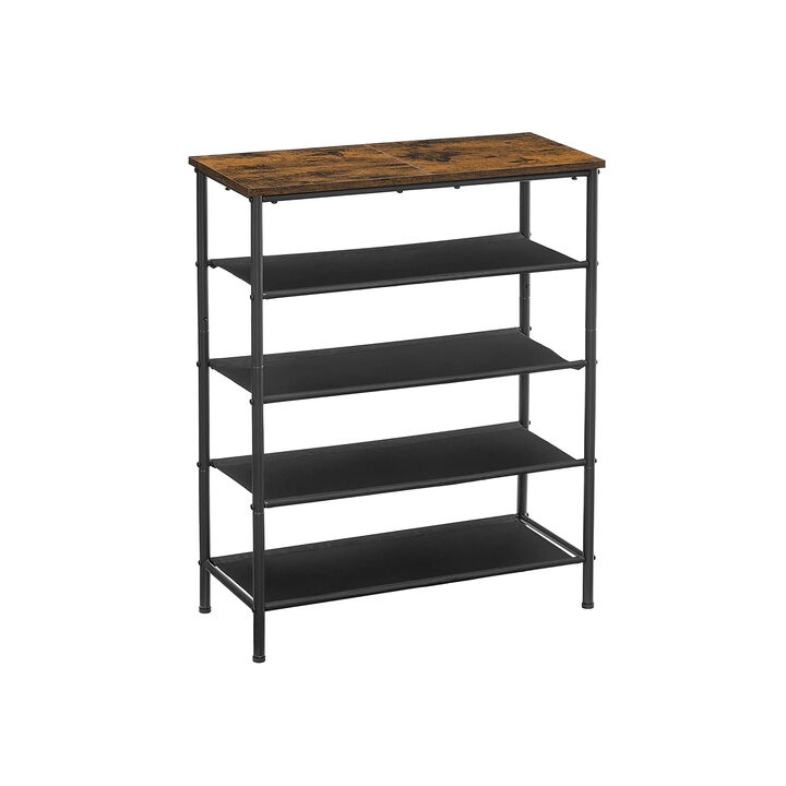 5-Tier Narrow Shoe Rack - Space-Saving Shoe Organizer for Closet or Entryway