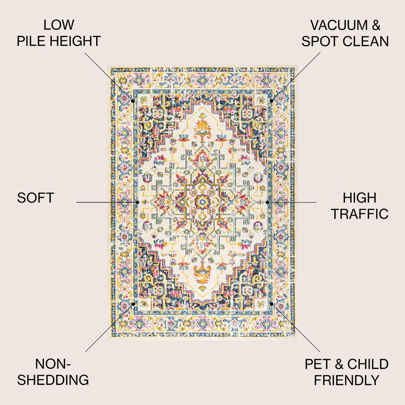 Brooklyn Geometric Medallion Area Rug