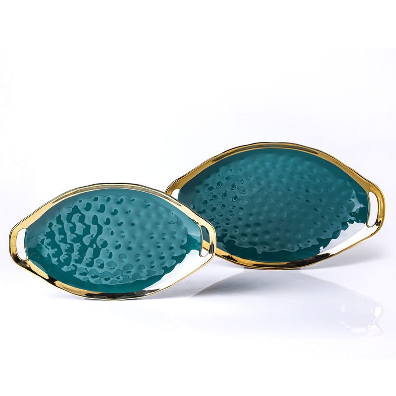 Stone Lain Florian Porcelain Serving Plate Set 2 Piece