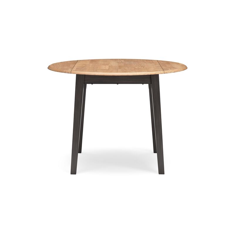 Gasy Dining Table, Extendable 26-42 Inch, Dark Brown Wood, 2 Leaves - Benzara
